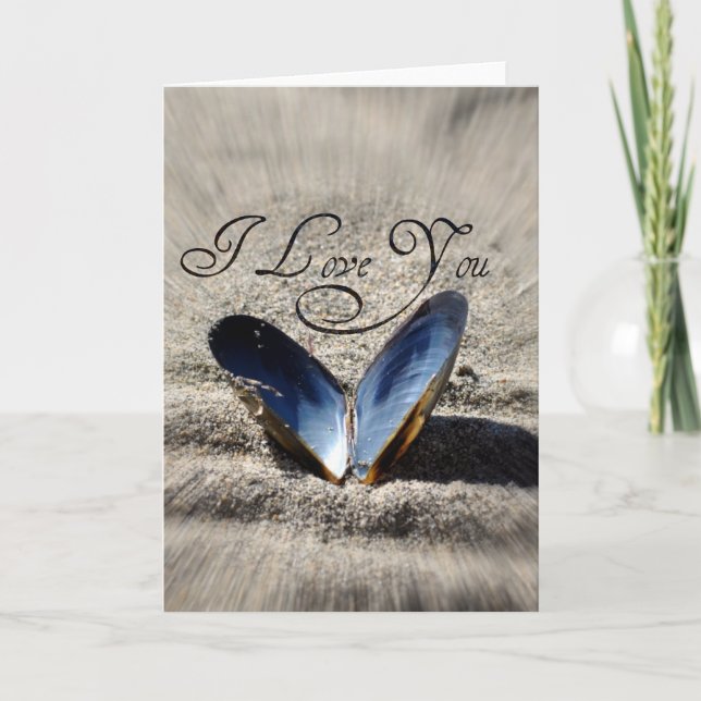 I Love You Beach Greeting Card (Front)