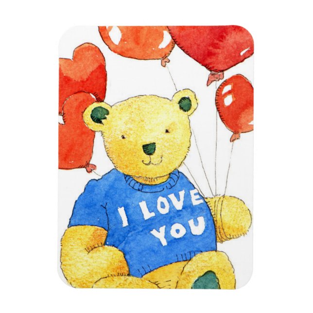 I love you bear - balloon 2011 magnet (Vertical)