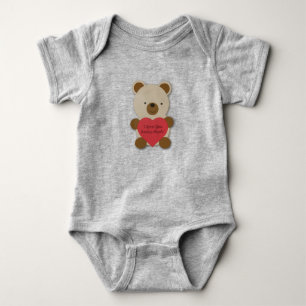 I Love You Beary Much Cute Teddy Bear Baby Bodysuit