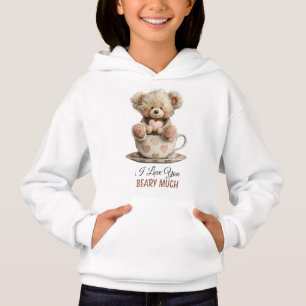 I Love You Beary Much In Cup Postcard