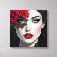 I Love You | Beautiful Woman with Red Rose