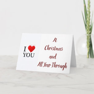 ***I LOVE YOU*** & BEING WITH YOU AT CHRISTMAS HOLIDAY CARD