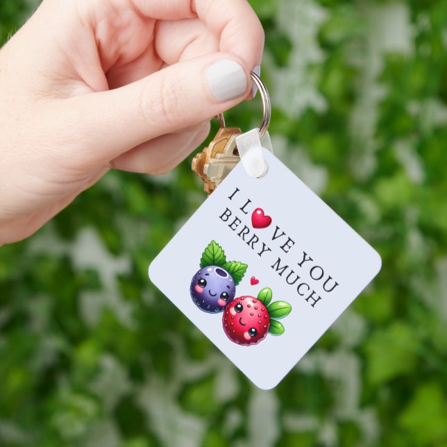 I Love You Berry Much Key Ring (Hand)