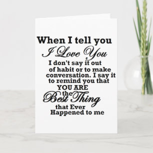 I love you, best thing ever! card