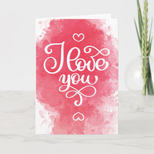 I Love You Blank Valentine’s Day Card (Front)