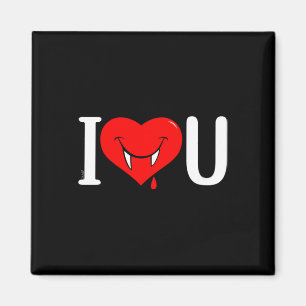 I Love You Bleeding Heart Smiling With Fangs Magnet