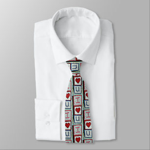 I Love You Blocks Tie