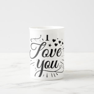 i love you bone china mug