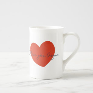 I love you  bone china mug