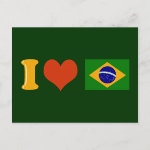 I love you Brazil Postcard