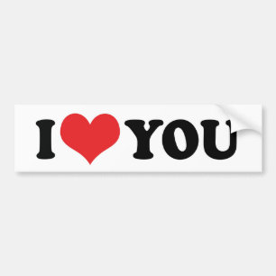 I Love You Bumper Sticker