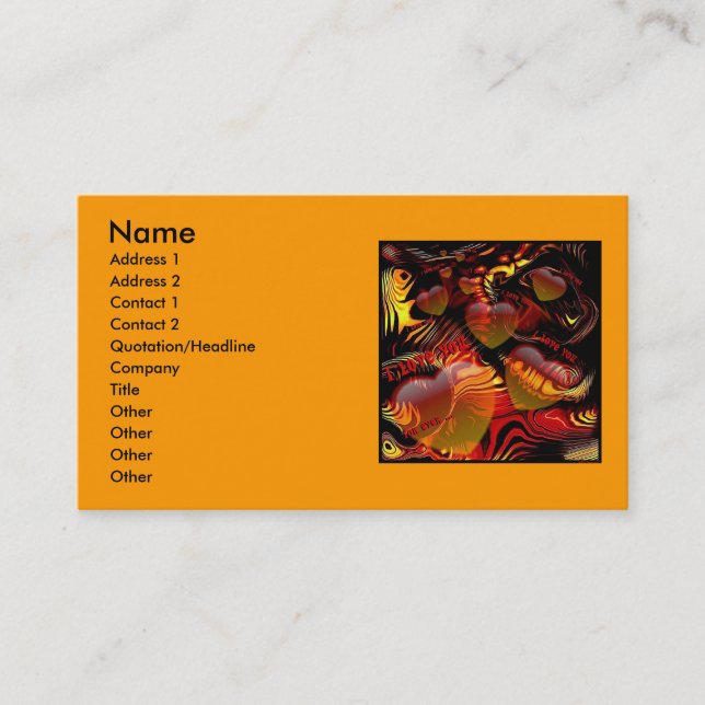 I love You Business Card (Front)