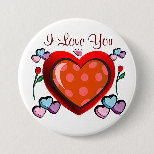I Love You_Button 7.5 Cm Round Badge