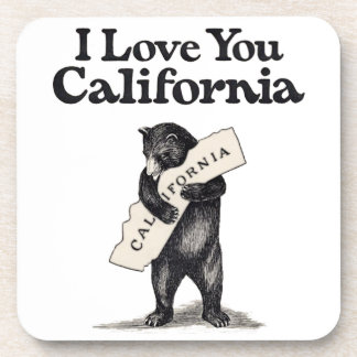 I Love You California Bear Hug Coaster
