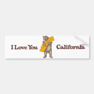 I Love You California Bumper Sticker