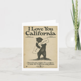 I Love You California Card