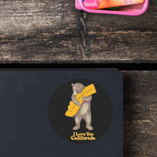 I Love You California Classic Round Sticker