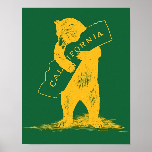I Love You California--Green and Gold Poster (Front)