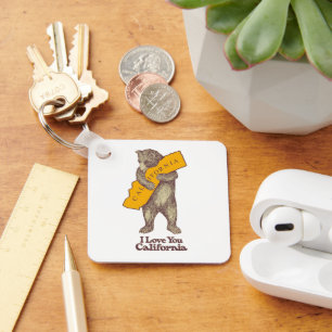 I Love You California Key Ring