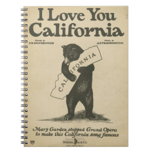 I Love You California Notebook