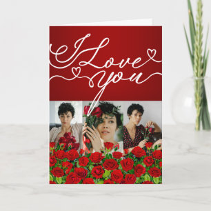 I Love You Calligraphy Photo Card