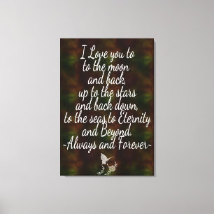 I love you Canvas Wrap Print