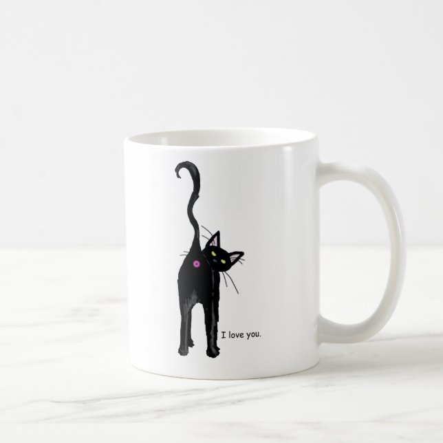 I Love You, cat. Coffee Mug (Right)