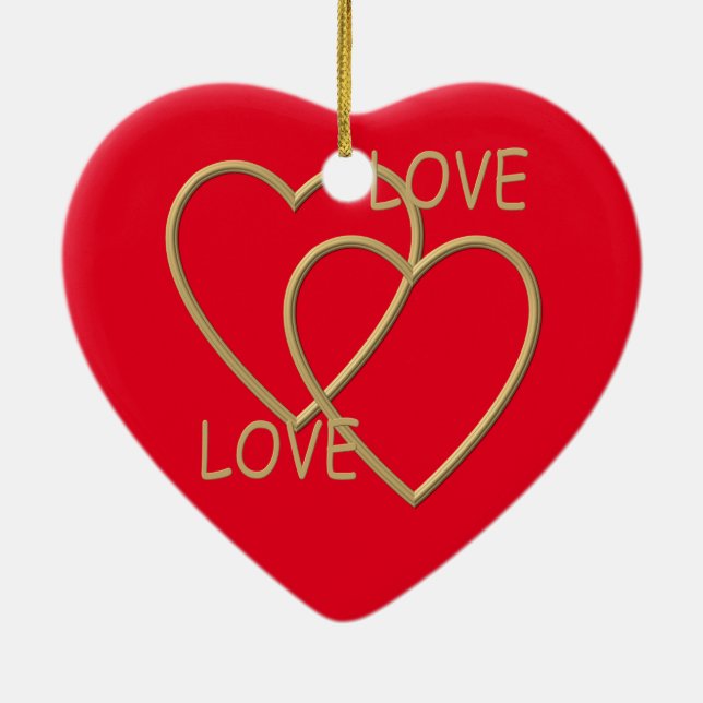 I Love you Ceramic Tree Decoration (Back)