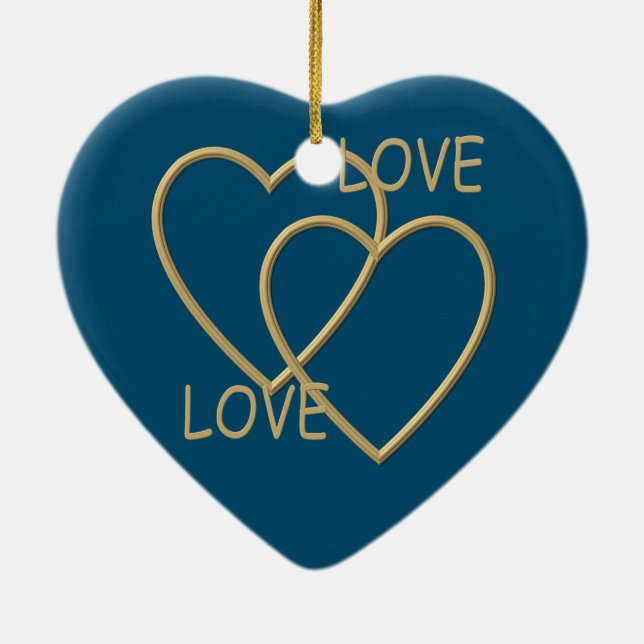 I Love you Ceramic Tree Decoration (Back)
