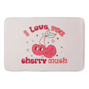 I Love You Cherry Much Bath Mat