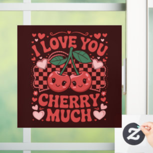 I Love You Cherry Much Groovy Cute Fruit Valentine