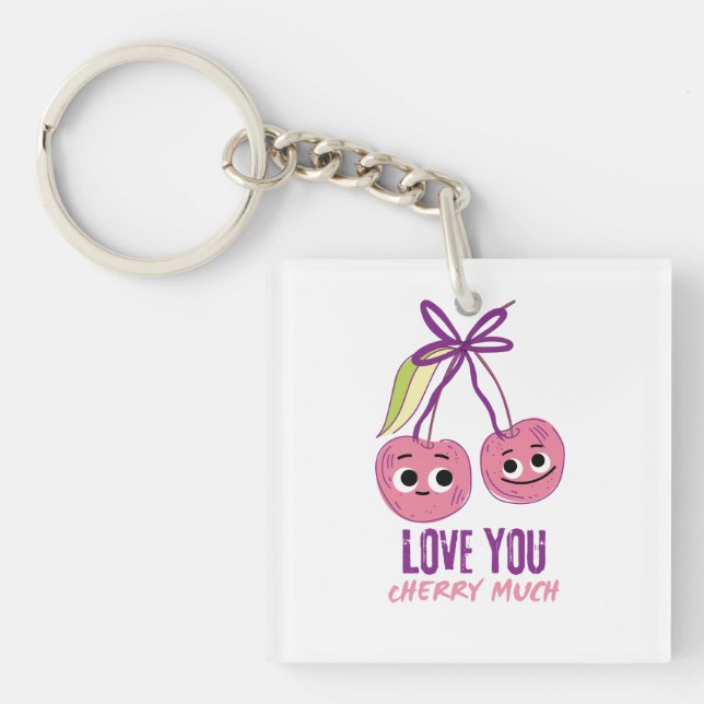 I LOVE YOU CHERRY MUCH KEY RING (Front)