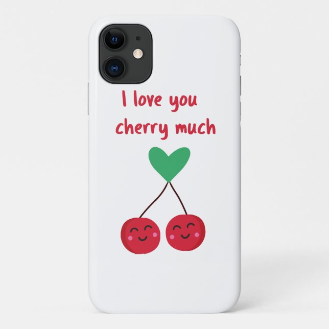 I Love You Cherry Much Valentine Case-Mate iPhone Case (Back)