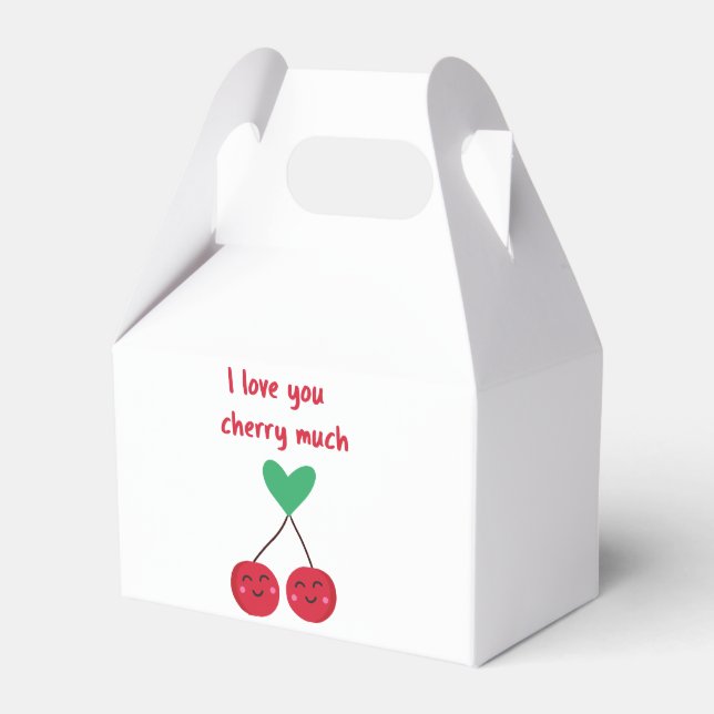 I Love You Cherry Much Valentine Favour Box (Front Side)