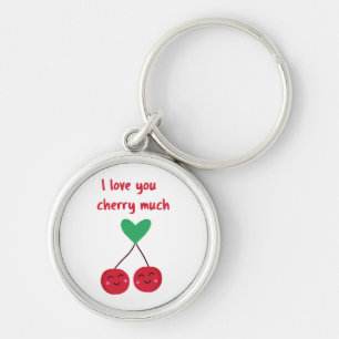 I Love You Cherry Much Valentine Key Ring