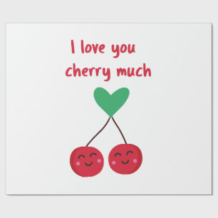 I Love You Cherry Much Valentine Wrapping Paper