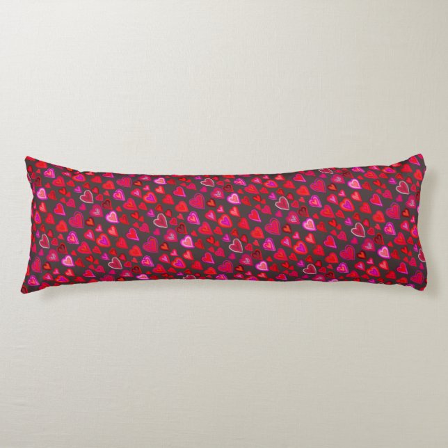 I love you, christmas heart pattern body cushion (Front)