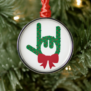 I Love You Christmas Metal Tree Decoration