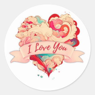 I LOVE YOU CLASSIC ROUND STICKER