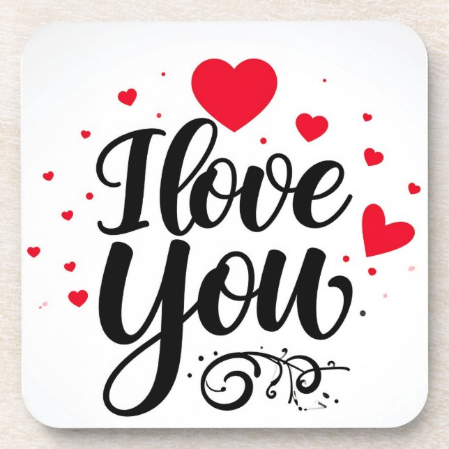 I love you  coaster (Front)