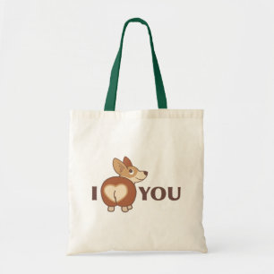 I Love You Corgi Tote Bag