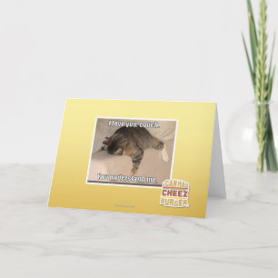 I love you, couch. card