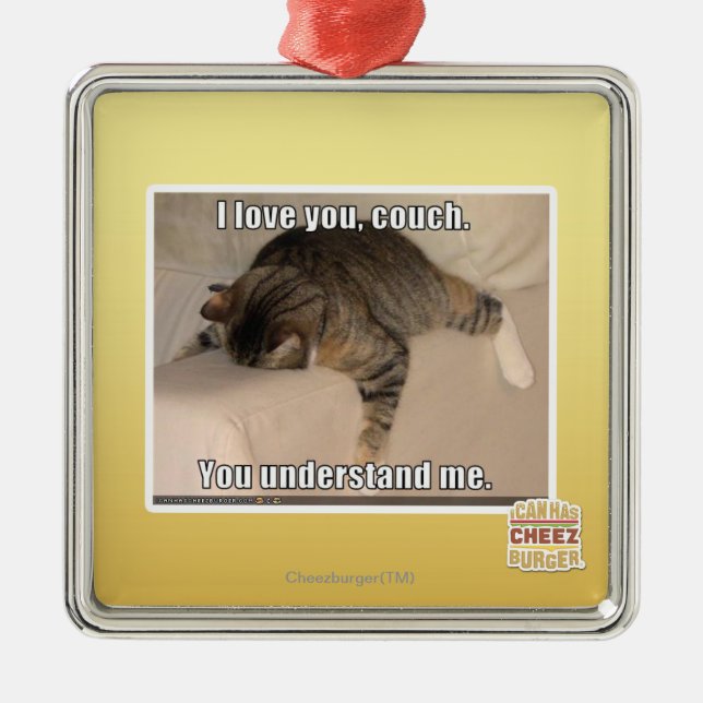 I love you, couch. metal tree decoration (Front)