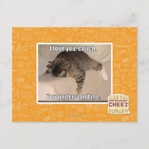 I love you, couch. postcard