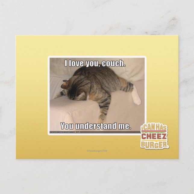I love you, couch. postcard (Front)