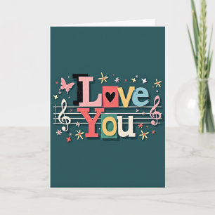 I Love You Crafted Art Card