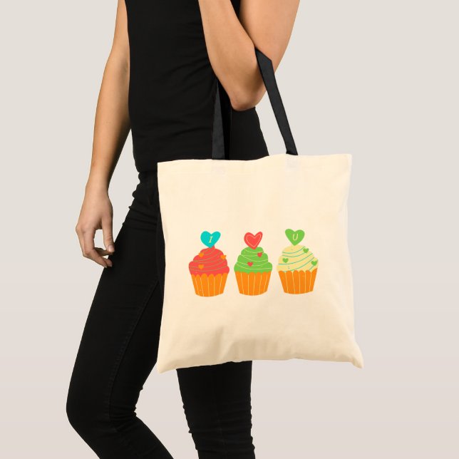 I Love You Cupcake Tote Bag (Front (Product))
