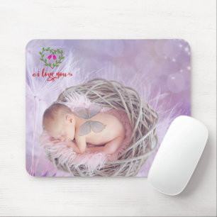 I love You Custom Photo Mouse Pad