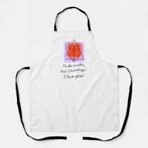 I Love You, (Customise) Star of David/Heart Apron