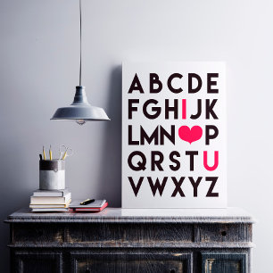 I LOVE YOU - Cute Alphabet Poster
